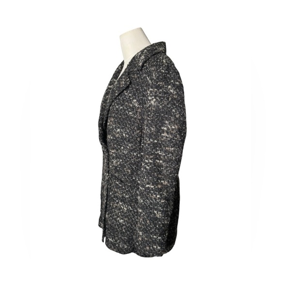 J.Jill Women Wool Alpaca Double Breasted Coat Jacket Gray Lined Button Up - XS - Picture 5 of 7